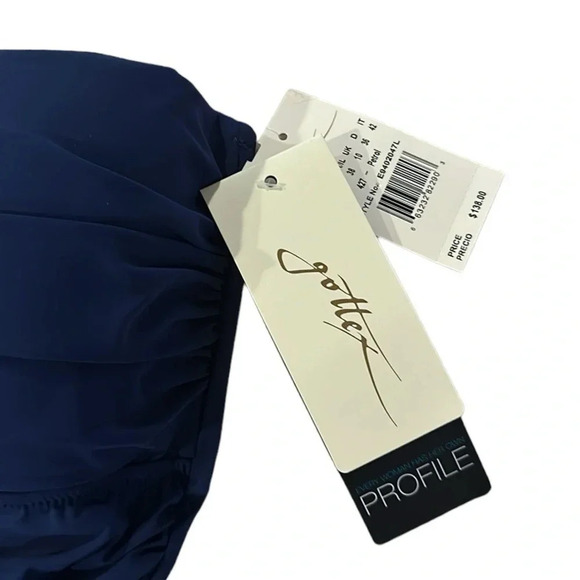 Gottex Profile Enchantment Bandeau Swimdress Size 8 Resort Vacation Swim Beach - Picture 10 of 13